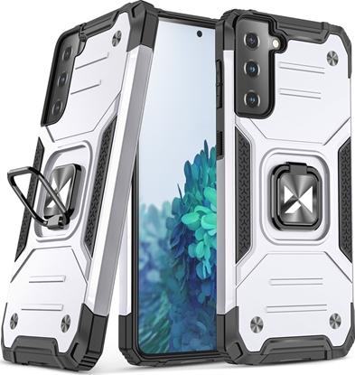 Attēls no Wozinsky Wozinsky Ring Armor pancerne hybrydowe etui pokrowiec + magnetyczny uchwyt Samsung Galaxy S22+ (S22 Plus) srebrny