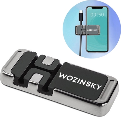 Attēls no Wozinsky Wozinsky Uchwyt Na Telefon Magnetyczny Z Organizerem Do Kabli (Wmcdo-B1)
