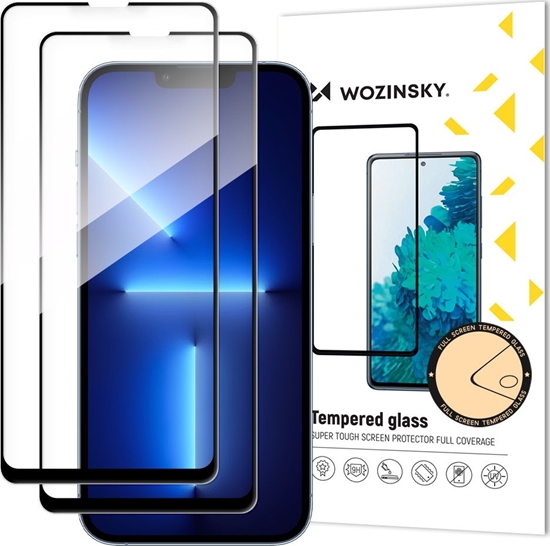 Изображение Wozinsky Wozinsky set of 2x super-strong Full Glue full screen tempered glass with Case Friendly frame iPhone 14 Max / 13 Pro Max black