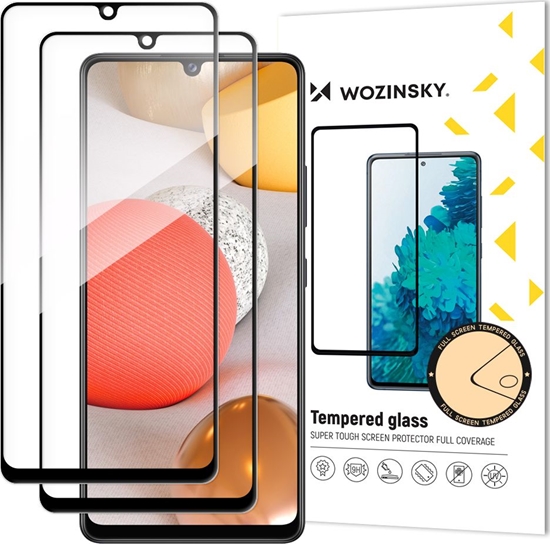 Изображение Wozinsky Wozinsky zestaw 2x super wytrzymae szko hartowane Full Glue na cay ekran z ramk Case Friendly Samsung Galaxy A42 5G czarny