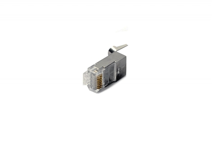 Изображение Wtyk RJ45 (8P8C) uniwersalny, kat.6A, ekranowany, AWG 24-22, opakowanie 100 szt. 