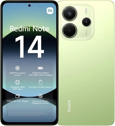 Изображение XIAOMI REDMI NOTE 14 6+128GB DS 4G NFC LIME GREEN OEM