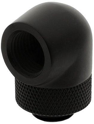 Attēls no XSPC XSPC Adapter 90 Grad G1/4 Zoll AG auf G1/4 Zoll IG - drehbar, schwarz