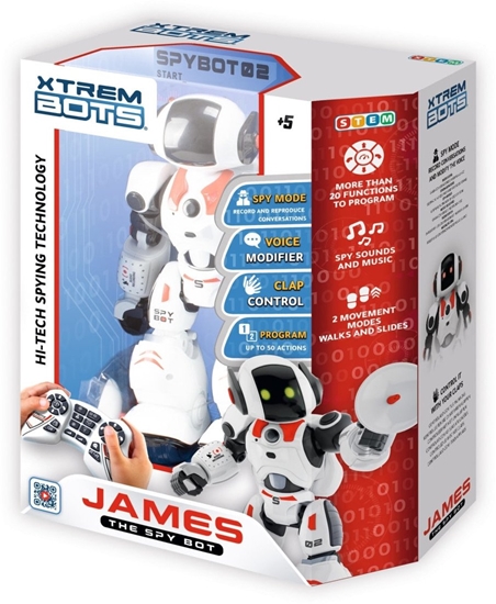 Изображение XTREM BOTS RC James The Spy Bot XT3803084 30846