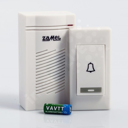 Изображение Zamel Dzwonek bezprzewodowy bateryjny CLASSIC zasig 80m ST-901 (SUN10000388)