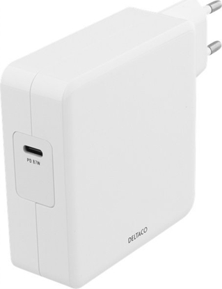 Picture of Zasilacz do laptopa Deltaco DELTACO 87W USB-C maitinimo altinis, greitas krovimas, USB-C PD, baltas / USBC-AC117