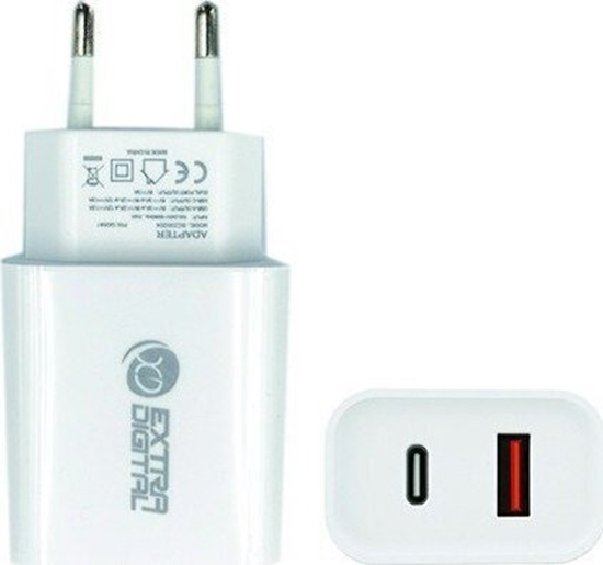 Picture of Zasilacz do laptopa Extra Digital Kroviklis EXTRA DIGITAL USB 3.0+ Type C: 220V, 20W, QC3.0+ PD