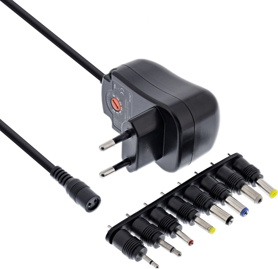 Picture of Zasilacz do laptopa InLine InLine® Universal power supply 12W, 110-240V to 3-12V, max. 1200mA