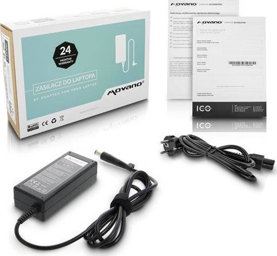 Изображение Zasilacz do laptopa Movano 65 W, 5 mm, 3.3 A, 19.5 V (ZZ/HP195333B)