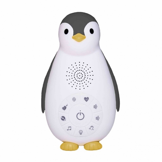 Picture of Zazu Zoe speaker night light, penguin, grey