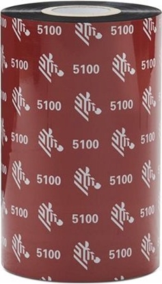 Attēls no Zebra Resin Ribbon, 60mmx450m (2.36inx1476ft), 5100; Premium, 25mm (1in) core, 6/box