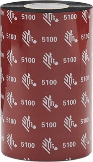 Picture of Zebra Resin Ribbon, 60mmx450m (2.36inx1476ft), 5100; Premium, 25mm (1in) core, 6/box