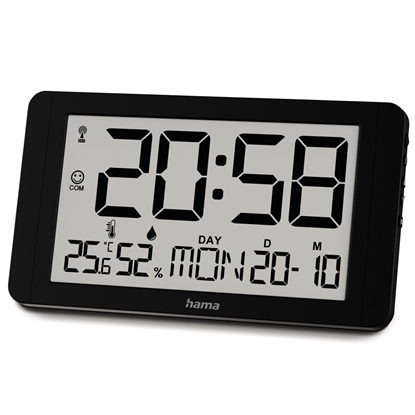 Picture of Zegar elektroniczny ścienny z DCF Cuba Czarny