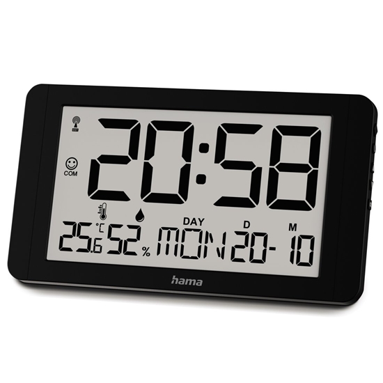 Picture of Zegar elektroniczny ścienny z DCF Cuba Czarny