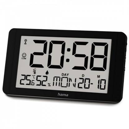 Изображение Zegar elektroniczny ścienny z DCF Cuba Czarny