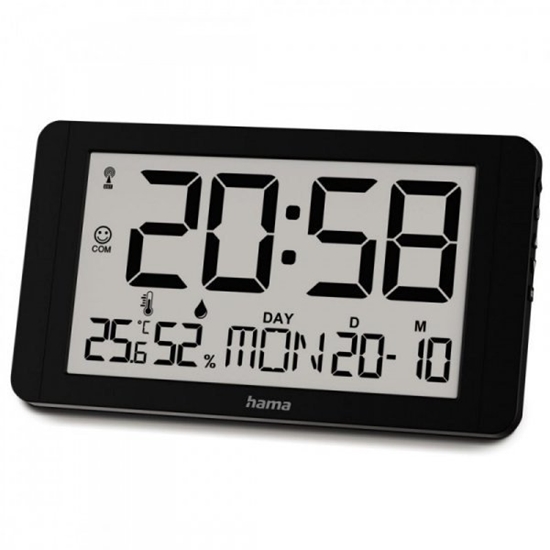 Picture of Zegar elektroniczny ścienny z DCF Cuba Czarny