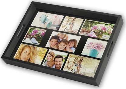 Изображение ZEP Photo Tray black 43x35 Wood Photo Tray  9 Photos W002