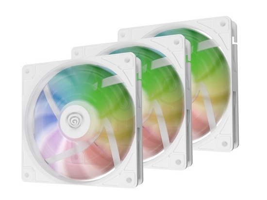 Picture of Zestaw 3 wentylatorów Genesis OXAL 120 ARGB biały 