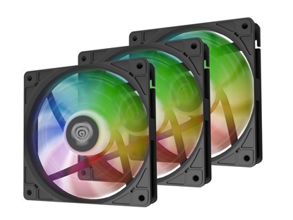 Attēls no Zestaw 3 wentylatorów Genesis OXAL 120 ARGB czarny 