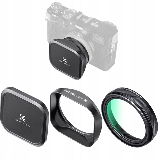 Изображение Zestaw 3w1 Filtr UV Nano-X Dekielek Osona K&F do FujiFilm X100 X100S X100V / SKU:2335