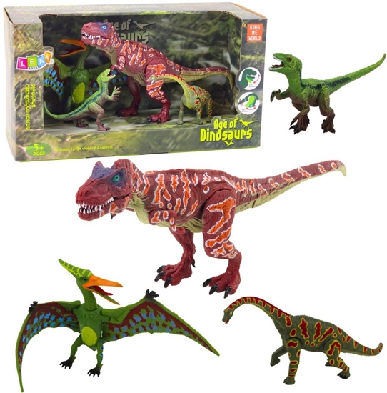 Picture of Zestaw Figurek Dinozaury Ruchome Nogi Paszcze 4szt LEAN Toys