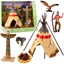 Picture of Zestaw Indiaski Figurki Wioska Indianie Namiot Tipi KajakTotem LEAN Toys