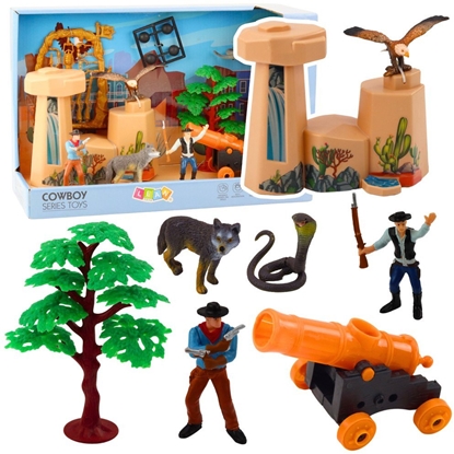 Picture of Zestaw Kowbojski Figurki Dziki Zachód Kowboj ód Armata LEAN Toys