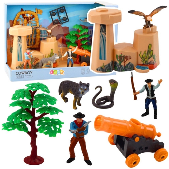 Picture of Zestaw Kowbojski Figurki Dziki Zachód Kowboj ód Armata LEAN Toys