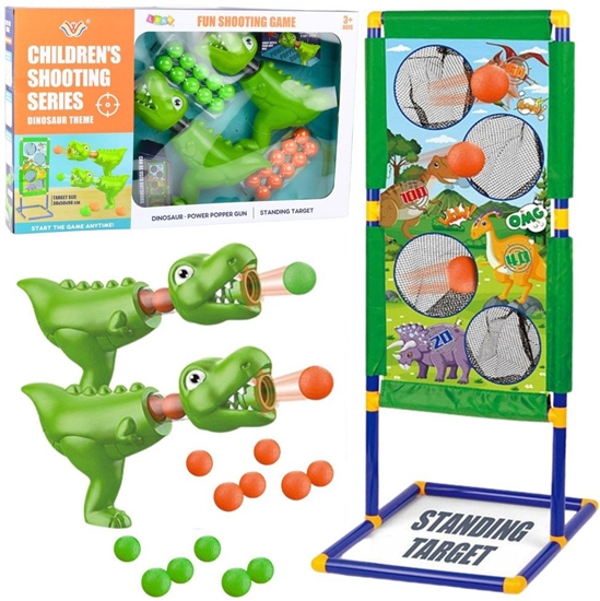 Picture of Zestaw Strzelecki Gra Rzut Do Celu Tarcza Pistolet Dinozaury LEAN Toys
