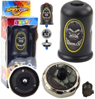 Attēls no Zestaw Wyrzutnia Z Bczkiem Latajcy Dysk Goryl Czarny LEAN Toys