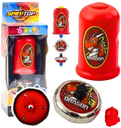 Attēls no Zestaw Wyrzutnia Z Bczkiem Latajcy Dysk Smok Czerwony LEAN Toys