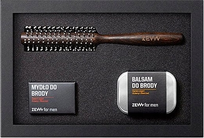 Attēls no Zew for Men ZEW FOR MEN_SET Broda na Sztorc mydo do brody 85ml + balsam do brody 80ml + roller do wosów i brody