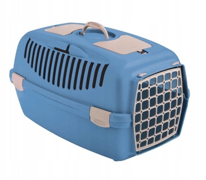 Picture of ZOLUX TRANSPORTER "GULLIVER" 2 NIEBIESKI  plastikowe drzwiczki  55x36x35cm