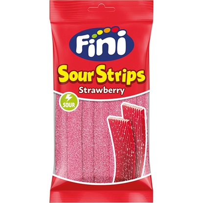 Attēls no Želejkonfektes Fini Sour Strips ar zemeņu g.125g