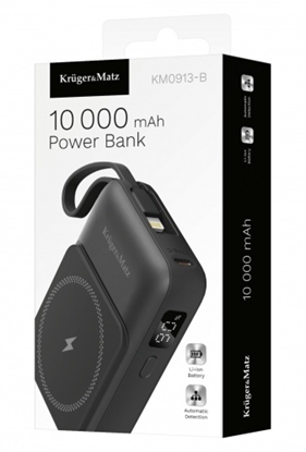 Picture of 10 000 mAh lādētājs-akumulators ar bezvadu uzlādi | iPhone 12+, Android | Lighting vads | LCD