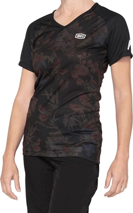 Picture of 100% Koszulka damska 100% AIRMATIC Women's Jersey krótki rkaw black floral roz. S (NEW 2021)