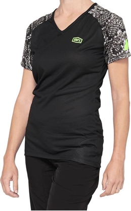 Picture of 100% Koszulka damska 100% AIRMATIC Women's Jersey krótki rkaw black python roz. S (NEW 2021)