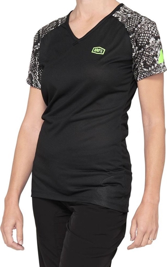 Picture of 100% Koszulka damska 100% AIRMATIC Women's Jersey krótki rkaw black python roz. S (NEW 2021)
