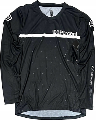 Attēls no 100% Koszulka mska 100% AIRMATIC Jersey dugi rkaw Black/White roz. M (NEW 2023)