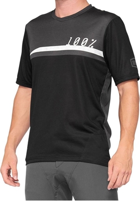 Attēls no 100% Koszulka mska 100% AIRMATIC Jersey krótki rkaw black charcoal roz. XL (NEW 2021)