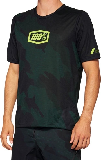Изображение 100% Koszulka mska 100% AIRMATIC LE Jersey krótki rkaw black camo roz. M (NEW 2022)