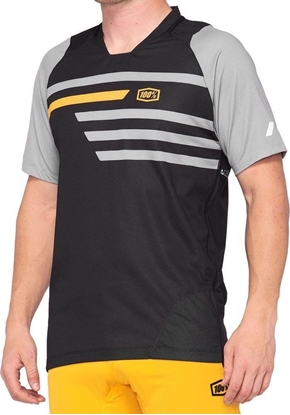 Attēls no 100% Koszulka mska 100% CELIUM Jersey krótki rkaw black mustard roz. M (NEW)