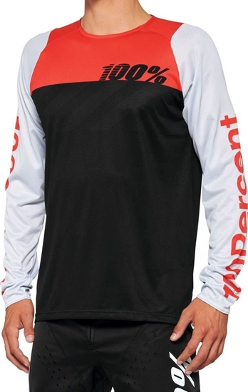Picture of 100% Koszulka mska 100% R-CORE Jersey dugi rkaw black racer red roz. L (NEW 2022)