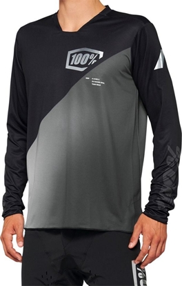 Attēls no 100% Koszulka mska 100% R-CORE X Jersey dugi rkaw black grey roz. L (NEW 2022)