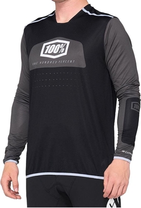 Attēls no 100% Koszulka mska 100% R-CORE X Jersey dugi rkaw black white roz. M (NEW)