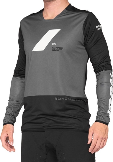 Picture of 100% Koszulka mska 100% R-CORE X Jersey dugi rkaw charcoal black roz. XL (NEW 2021)