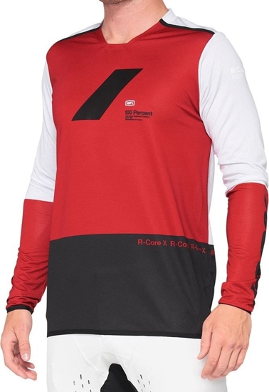 Picture of 100% Koszulka mska 100% R-CORE X Jersey dugi rkaw cherry black roz. M (NEW 2021)