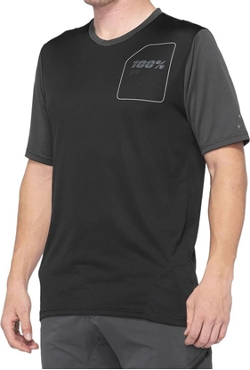 Attēls no 100% Koszulka mska 100% RIDECAMP Jersey krótki rkaw black charcoal roz. XL (NEW 2022)