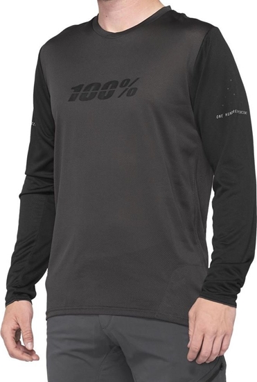 Picture of 100% Koszulka mska 100% RIDECAMP Long Sleeve Jersey dugi rkaw Black Charcoal roz. XL