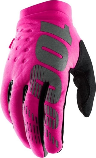 Picture of 100% Rkawiczki 100% BRISKER Women's Glove neon pink black roz. S (dugo doni 168-174 mm) (NEW)